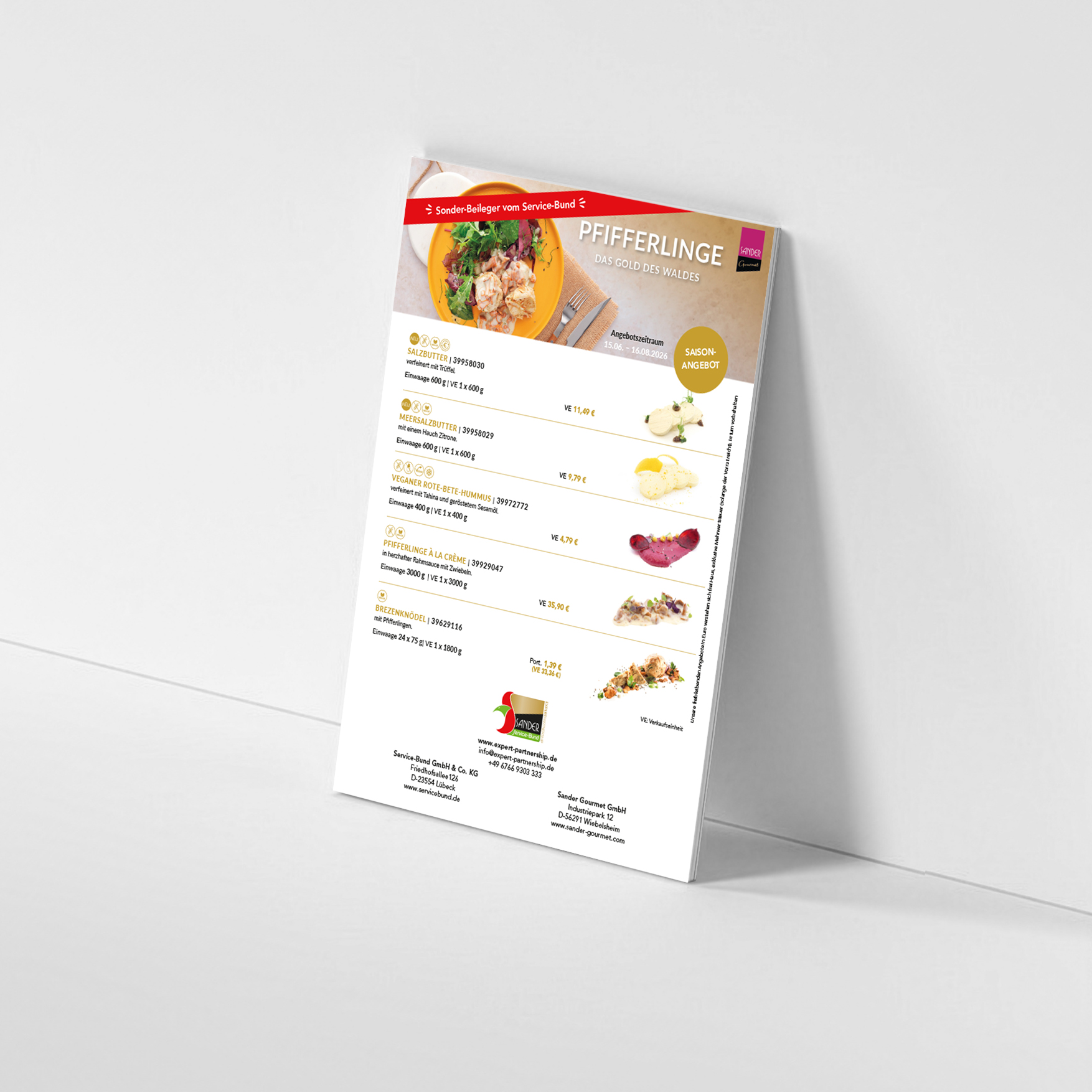 Wenn die Pfifferlingssaison beginnt, sind kulinarische Highlights garantiert. Mit dem gleichnamigen Saisonangebot stehen hochwertige Beilagen und Feinkostprodukte zur Verfügung, die herbstliche und sommerliche Gerichte ergänzen. Der Angebotszeitraum läuft vom 15. Juni bis 16. August 2026. Wenn die Pfifferlingssaison beginnt, sind kulinarische Highlights garantiert. Mit dem gleichnamigen Saisonangebot stehen hochwertige Beilagen und Feinkostprodukte zur Verfügung, die herbstliche und sommerliche Gerichte ergänzen. Der Angebotszeitraum läuft vom 15. Juni bis 16. August 2026.
